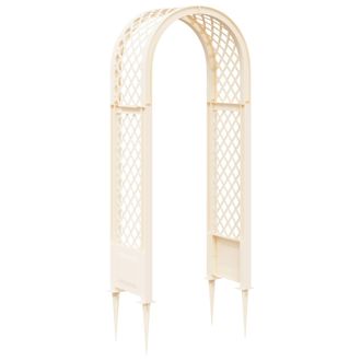 vidaXL Arco De Rosas Con Picos Pp Blanco Vidaxl