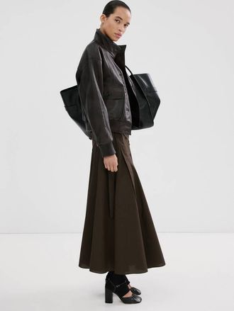 Mango Gonna svasata dettaglio foulard cioccolato - Donna - 36 - MANGO