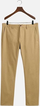 GANT Mens Slim Twill Chino - Dark Khaki - Brown - Size: 36X32