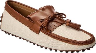 Tod's TodS Canvas & Leather Loafer