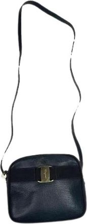 Ferragamo Pre-owned Cross Body Bags, female, Black, Size: ONE SIZE Pre-owned Leather handbags