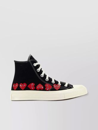 Comme Des Gar&ccedil;ons printed high-top canvas sneakers