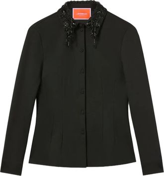 La DoubleJ blouse met kralen - Zwart