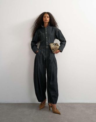 Topshop tuta jumpsuit cocoon in nero
