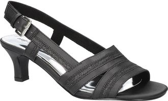 Easy Street Meghan Slingback Sandal in Black Satin at Nordstrom Rack, Size 7.5