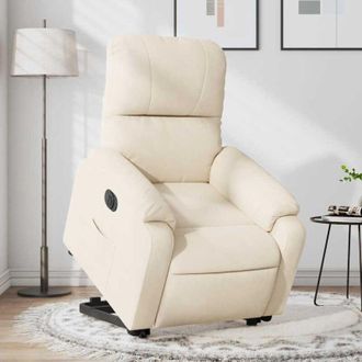vidaXL Vidaxl - Sill&oacute;n El&eacute;ctrico Reclinable Elevable Tela Microfibra Beige