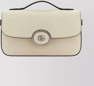 Gucci compact leather top handle bag