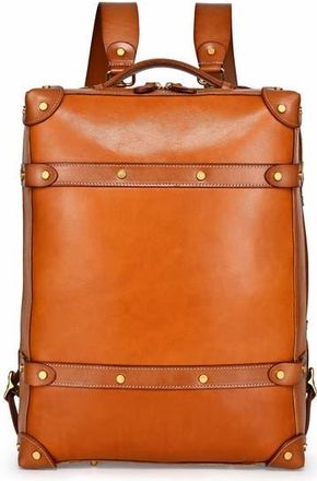 OLD TREND Speedwell Small Leather Trunk Backpack in Caramel at Nordstrom