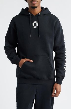 Overtime Classic Graphic Print Logo Hoodie in Black at Nordstrom, Size Xx-Large