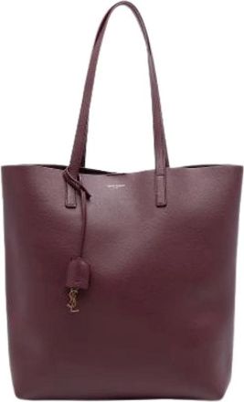 Saint Laurent Pre-owned Tote Bags, female, Red, Size: ONE SIZE Pre-owned North/South Shopping Tote