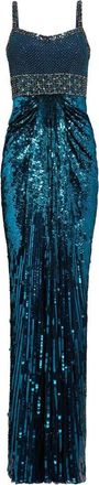 Jenny Packham Only You Gown in Blackthorne Blue at Nordstrom, Size 16 Uk