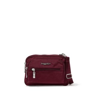 Baggallini Womens Triple Zip Bagg Small Crossbody Bag