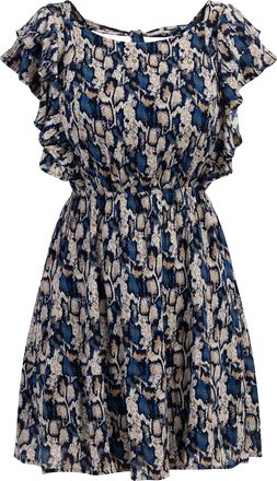 Faina Jurk Dames Blauw Veelkleurig