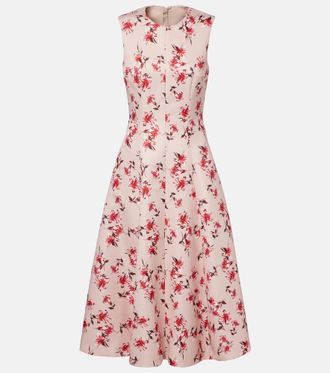 Emilia Wickstead Mara floral faille taffeta midi dress