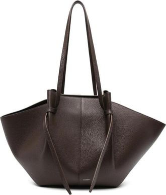 Yuzefi Bruine Koffie Tote Tas met Magnetische Sluiting - Dames - Shoppers - Bruin - ONE Size - Tassen