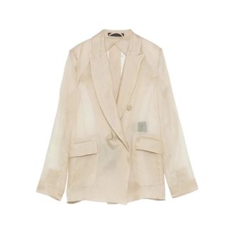 Max Mara Blazers, female, Beige, Size: 2XS Pianoforte Jacket
