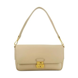 Coccinelle Shoulder Bags, female, Beige, Size: ONE SIZE Large C-Me Lock Shoulder Bag