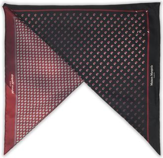 Maison Margiela Two-Tone Mirrored Pattern Silk Scarf