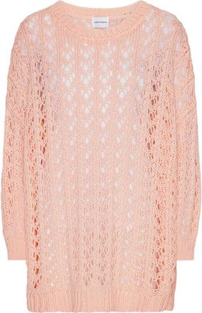Americandreams Luna Katoenen Pullover - Dames - Ronde hals truien - Oranje - ONE Size - Katoen - Truien & Vesten