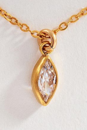 Set & Stones Marquise Birthstone Charm Necklace