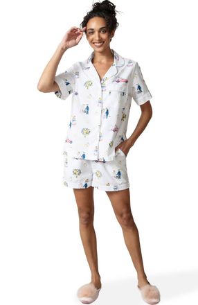 Printfresh Happily Ever After Short Pajama Set In Cloud