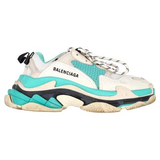 Balenciaga Pre-owned Womens Triple S Sneakers in Turquoise - Size EU 37