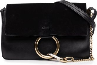 Chlo&eacute; Pre-owned Chloe Small Suede and Calfskin Faye Crossbody Ladies DVV90PT28GRHMI16