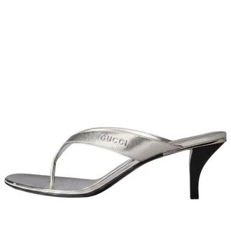 Gucci (WMNS) Gucci Vittoria Thong Sandal Metallic Silver 865403-B8B00-8106