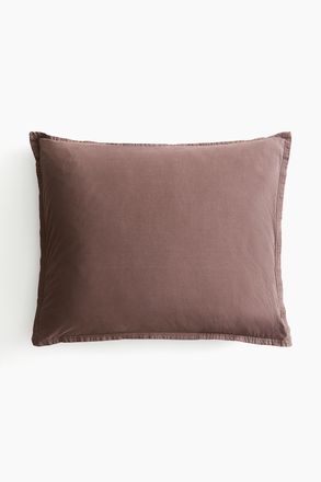 H&M Weicher Kopfkissenbezug - Dunkelbraun