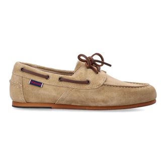Sebago Sailor Shoes, female, Beige, Size: 8 1/2 US Owen Boat Shoes