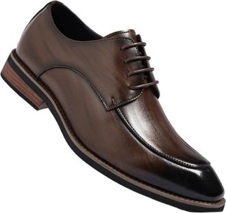 Generic Mens Dress Shoes British Gentleman Style Formal Business Oxford for Wedding Fashion Stylish Large Size Mens Footwear(Brown,10.5)