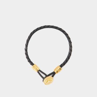 Versace Womens Medusa Biggie Bracelet - - Metal - Black - Size Medium