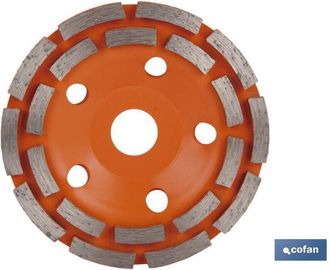 cofan Corona Doble Pista Mamposteria 180mm - H22,2, Corona Doble De Pista De Mamposter&iacute;a. Ideal Para Desbaste De Paredes, Muros, Granitos, Piedras Y Hormigo