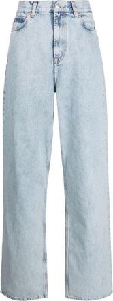Wardrobe.NYC Blauwe Low Rise Jeans - Dames - Regular Fit Jeans - Blauw - W28 - Denim - Jeans