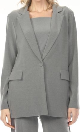 Joseph Ribkoff Relaxed Blazer Jacket In Grey Melange
