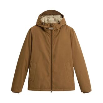 Woolrich Mountain Cloth Pacific Jacket - Heren - Zomerjassen - Bruin - M - Katoen - Jassen