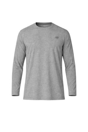 New Balance Mens Lightweight Long Sleeve Top In Athletic Grey