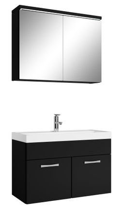 Badplaats Conjunto De Muebles De Ba&ntilde;o Paso 02 80 Cm - Negro Mate - Mueble