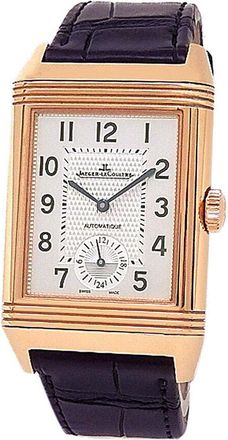 Jaeger-LeCoultre Pre-owned Jaeger LeCoultre Reverso Classic Large Duoface Silver Dial Mens Watch Q3832420