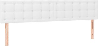 vidaXL Cabeceros 2 Unidades De Cuero Sint&eacute;tico Blanco 100x5x78/88 Cm Vidaxl