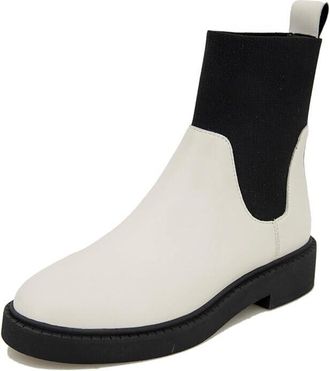 Andr&eacute; Assous Womens Andre Assous Violet Bootie US 9 White Black Round Toe Ankle Boots KHD792