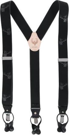 Ascentix Mens Stag Head Convertible Clip End Suspenders in Black at Nordstrom