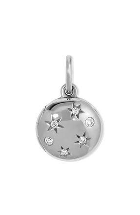 Adina Reyter Celestial Diamond Locket Mini Charm in Silver at Nordstrom