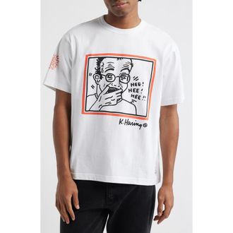 Alpha Industries x Keith Haring Hee Hee Graphic T-Shirt in White at Nordstrom, Size Large