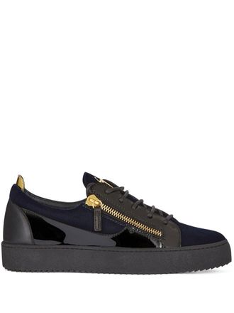 Giuseppe Zanotti Sneakers Frankie con doppia zip - Blu
