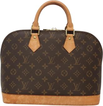 Louis Vuitton Alma Handbag Monogram Canvas Brown Canvas Handbag (Pre-Owned)