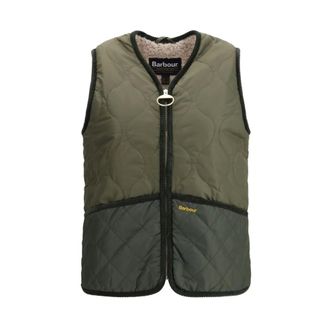 Barbour Vests, female, Green, Size: XS Quilted Teddy Fleece Vest