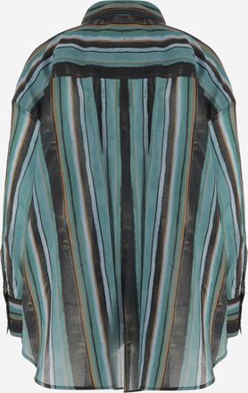 Pinko Womens Shirt With Striped Pattern Cotton