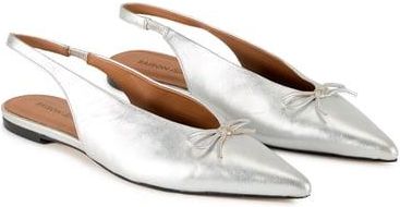 Escarpins Manolo Blahnik FLANGA 105 - Cuir Métallisé Platine/or - Taille 39.5 - Talons Hauts - Neuf Avec Boîte