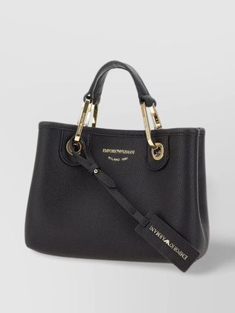 Emporio Armani grained faux leather tote bag